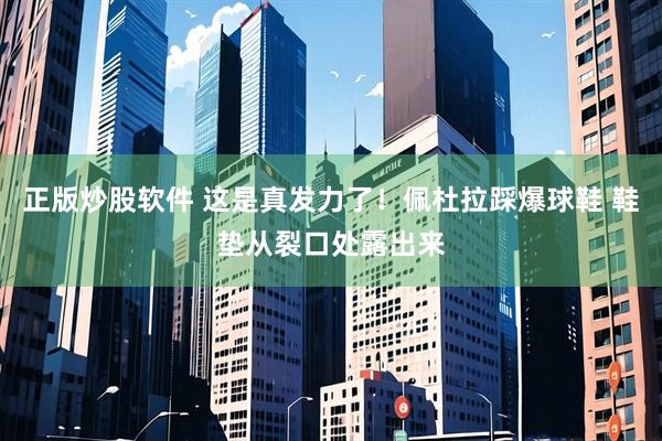 正版炒股软件 这是真发力了！佩杜拉踩爆球鞋 鞋垫从裂口处露出来